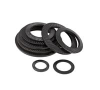 2-200 unidades M3-M42 arandelas antideslizantes doble cara estríadas en acero al carbono redondo, DIN9250, M5x9x1mm(200 piezas)