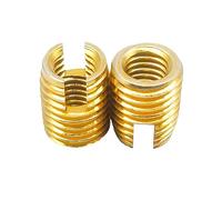 2-25 uds M2/M2.5/M3/M4/M5/M6/M8/M10/M12/M14/M16 acero inoxidable/inserto de reparación de rosca de acero al carbono, tuercas roscadas ranuradas autorroscantes, M2.5-M4.5x6 (25pcs)