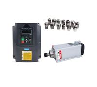 2.2KW 2200W SPINDLE SPINDLE SPINDLE SPINDLE SPINDLE SPINDLE + 2.2KW 220V inversor + Er20 Motor de husillo de aire de collet Fresado de grabado,Más estable(Set 2)
