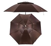 Φ2.2m Black Glue Large Outdoor Beach Windproof, Portable, Tiltable Garden Parasol, Sun Protection, Used for Courtyard, Balcon, Park, Fishing, with Accessories