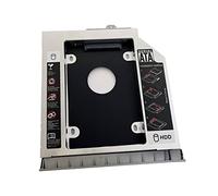 2º 2nd Disco Duro HDD SSD Caddy Adaptador para HP EliteBook 8460P 8460W 8470P 8470W con Bisel Placa Frontal + Soporte de Metal