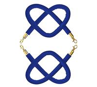 2 3 4 5 6 7 8 9 10 12 Feet Stanchion Rope with Snap Clips,2 Pcs Velvet Queue Barrier Rope, for Hotels Theater Wedding Nursery Bank Concerts Crowd Control(Black,0.6m/2ft)