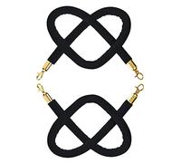 2 3 4 5 6 7 8 9 10 12 Feet Stanchion Rope with Snap Clips,2 Pcs Velvet Queue Barrier Rope, for Hotels Theater Wedding Nursery Bank Concerts Crowd Control(Blue,2.1m/7ft)
