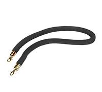 2/3/ 4/5/ 7/9/ 10 Ft Long Crowd Control Stanchion Rope,Velvet Queue Barrier Rope for VIP Entry, with Gold Hooks, Easy to Install(Black,1.7m/5.6ft/67inch)