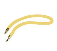 2/3/ 4/5/ 7/9/ 10 Ft Long Crowd Control Stanchion Rope,Velvet Queue Barrier Rope for VIP Entry, with Gold Hooks, Easy to Install(Yellow,3m/9.8ft/118inch)