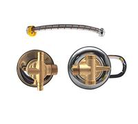 2/3/4/5 Vías Grifo Mezclador para Cuarto Ducha 30cm Manguera Intubación Separada Latón Cabina Ducha, Válvula Mezcladora Agua Desviadora G1/2 Dividida, Cartucho Cerámica, Manija Doble (2 Salidas)