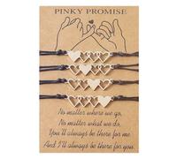 2/3/4 pulseras de cera para mejores amigas, amistad, hermana, hueco, a juego, corazón, para mujeres, niñas, adolescentes, parejas, pulseras de corazón para parejas y mujeres, talla única, como se