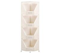 2/3/4 Tier Rolling Utility Cart Stores at a 90° Angle Easy Assemble Kitchen Shelf Free Combination Design Shelving Units and Storage for Office, Kitchen, Laundry Room(47 * 37.5 * 131cm)
