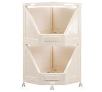 2/3/4 Tier Rolling Utility Cart Stores at a 90° Angle Easy Assemble Kitchen Shelf Free Combination Design Shelving Units and Storage for Office, Kitchen, Laundry Room(47 * 37.5 * 69cm)