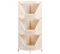 2/3/4 Tier Rolling Utility Cart Stores at a 90° Angle Easy Assemble Kitchen Shelf Free Combination Design Shelving Units and Storage for Office, Kitchen, Laundry Room(47 * 37.5 * 100cm)