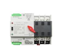 2/3/4P 100A 110V/220V Mini ATS Interruptor de Transferencia Automática interruptor Selector eléctrico alimentación doble PV Solar carril DIN(3P,110V)