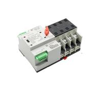 2/3/4P 100A 110V/220V Mini ATS Interruptor Selector de Transferencia Automática interruptor alimentación doble PV Solar carril DIN(3P,220V)