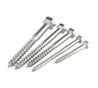 2/3/5 Uds 304 cabeza hexagonal de acero inoxidable tornillos autorroscantes for madera pernos de retraso M6 M8 M10 M12 longitud 25mm ~ 200mm(M6x90mm-(5Pcs))