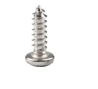 2/3/50/10 Uds M1.2 .4 .7 M2 6 M3 .5 M4 M5 M6 M8 304 Tornillos De Rosca Cabeza Redonda Acero Inoxidable Madera Plana(16mm,M4-10pcs)