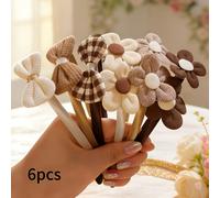 2/3/6 piezas de diademas con floral en café de color aleatorio, nuevas pinzas para el pelo antideslizantes, accesorios para el cabello, artículos para la cabeza, peinados