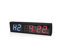 2.3 '' Gimnasio Temporizador LED Intervalo Temporizador Entrenamiento y tiempo de descanso Cronómetro de cuenta regresiva alternativo(GI2B-2.3R-blueband)