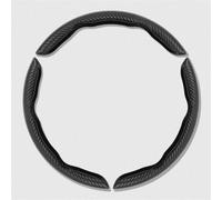 2 3 Piezas 38 Cm Universales Fibra Carbono Cuero Para Volante Coche Funda Refuerzo Rueda Con Veta Madera Caoba Antideslizante Cubierta Volante Coche(3PCS grey)