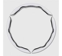 2 3 Piezas 38 Cm Universales Fibra Carbono Cuero Para Volante Coche Funda Refuerzo Rueda Con Veta Madera Caoba Antideslizante Cubierta Volante Coche(3PCS white)