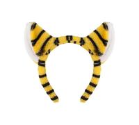 2/3 piezas disfraz de tigre para niños niñas orejas de tigre diadema cola Bowtie trasero Halloween Animal Cosplay accesorios Tigre disfraz adulto mujeres niños niño pequeño, G, Talla única