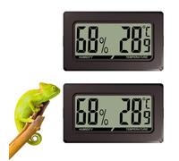 2/3 unids termómetro tanque reptil inalámbrico, mini monitor de temperatura de humedad digital forma rectangular con botones de presión lateral para tanque de reptiles tortuga dragón barbudo
