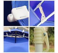 Φ2.300cm/7.5ft Round Beach Outdoor Windproof Garden Double Canopy Parasol, Can Be Tilted Angle Height, Waterproof and Sunscreen, Sun Umbrella, Balcony, Patio, Courtyard, Park