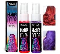 2×30ml Spray Colorante Temporal Para El Cabello,lavable Tinte para el cabellos spray,sprays de color cabello,Perfecto Fiestas,color temporal,lavable(Morado + Rojo)