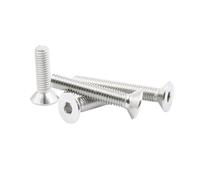 2-30pcs M2/M2.5/M3/M4/M5/M6/M8 Tornillos de máquina con cabeza encajada de hexagonal hueco en acero inoxidable, M3x10mm