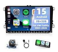 2+32G Android 13 Auto Radio Coche para VW Caddy 2003-2020 Carplay Android Auto，2 DIN 9 Pulgadas Radio de Pantalla táctil Bluetooth Multimedia con navegación GPS WiFi FM Mirror Link