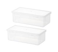 2/3pcs alta capacidad lápiz estuche apilable caja de resistencia de colores caja de almacenamiento marcadores organizadores Clear Pen Organizer Box, 2 Paquetes