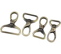 2/4/10 piezas 15/20/26/32 mm hebillas de correa de metal para bolso hebilla de langosta giratoria correas llavero mosquetón cierres accesorios de bricolaje (negro pistola, 26 mm-2 piezas) - 26 mm-10