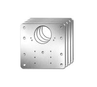 2/4/6/10/16 juegos de placa reparación bisagra acero inoxidable, tornillo montaje for cajón armario y muebles, soporte fijación plana(4 sets)