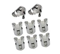 2/4/6/8 piezas de silicona y corcho de vino de acero con clip, tapones de tapón de botella de champán para prevención de oxidación, tapón de bebidas multiusos