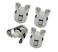 2/4/6/8 piezas de silicona y corcho de vino de acero con clip, tapones para botella de champán, tapones para prevenir la oxidación, tapón de botella de silicona de acero