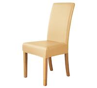 2/4/6 fundas elásticas para sillas con respaldo, de piel sintética, lavable, impermeable, moderna, para sillas de comedor y cocina, para bodas y eventos