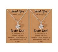 2/4/6 piezas collar de dama de honor para mujer, regalo de dama de honor, collar de nudo de amor, joyería de novia, conjunto de regalos de boda, adjustable, Aleación, otro