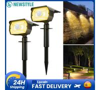 2/4/8PCS 56LED Luces solares para exteriores, impermeables, con sensor de movimiento, con 3 modos de iluminación, iluminación solar para paisajes, para exteriores, patio, pared, jardín, camino