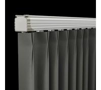 2-4.9FT Rieles Para Cortinas De Techo | Barras De Cortina Resistentes Para Montaje En Pared | Tapa De Extremo, Soportes De Aluminio, Rodillos Silenciosos(Blanca,360cm/3 * 120cm)