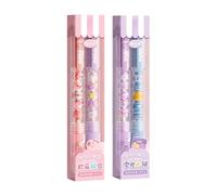 2/4 bolígrafos de gel con cuentas de dibujos animados retráctiles de 0,5 mm, suministros de escritura de oficina para estudiantes adultos, escritura creativa