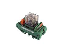 2/4 canales 1NO+ 1NC Módulo de relé de interfaz de montaje en carril DIN PLC DC 12V 24V PNP/NPN Compatible 1 Uds(1NO1NC 12V 2Channels)