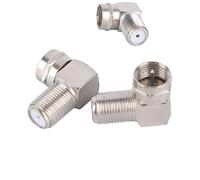 2/4 piezas conector de Cable aéreo de TV en ángulo recto de 90 grados RF Coaxial F hembra a TV enchufe macho a hembra RG6 RG5(4pcs)