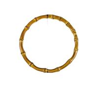 2/4 piezas de 7,5-18 cm, anillos bambú, asas for bolsos, manualidades hechas a mano, cierre bolsas madera, asa redonda, accesorios tejidos for(MidYellow-15cm,4Pcs)