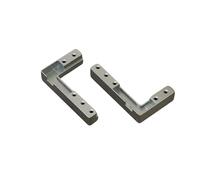 2/4 soportes de esquina ajustables para marco de aluminio, bisagra oculta superior inferior con clip para puerta de armario, marco de aluminio ajustable