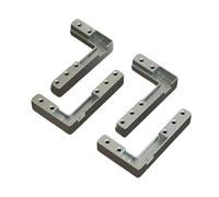 2/4 soportes de esquina ajustables para marco de aluminio, bisagra oculta superior inferior con clip para puerta de armario, marco de aluminio ajustable