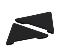 2/4 Uds Cubierta Protectora De Esquina Puerta Coche Protector Silicona Cubiertas Protectoras Anticolisión Accesorio(2Pcs-Black-Logo)