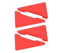 2/4 Uds Cubierta Protectora De Esquina Puerta Coche Protector Silicona Cubiertas Protectoras Anticolisión Accesorio(4Pcs-Red-Logo)