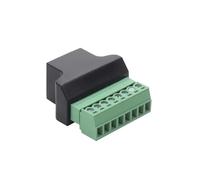 2/4 Uds RJ45 Ethernet Hembra a Conector de Terminal de Tornillo de 8 Pines Adaptador Extensor de Cable conexión relacionada con la computadora(2pcs)