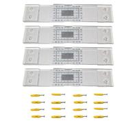 2/4 unids Crack Monitoring Record Standard Tell-Tale Crack Monitor para el estándar y esquina Tell-Tale Acrílico Crack Monitoring Gauge