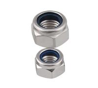 2-40 Piezas M4 M5 M6 M10 M12 Rosca Izquierda Inserto De Nailon Tuerca Hexagonal Autoblocante Acero Inoxidable 304(M5-40pcs)