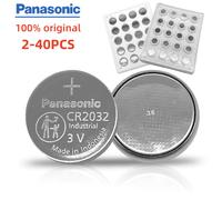 2-40 Unidades de Baterías de Litio Originales Panasonic CR2032 CR 2032 de 3V para Relojes, Calculadoras, Controles Remotos, Juguetes, Botones y Monedas