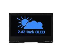 2.42inch OLED Display Module - 128x64 Resolution, SPI/I2C Communication, Compatible with Raspberry Pi, Arduino, SSD1309 Driver Chip with Metal Case (Blue)